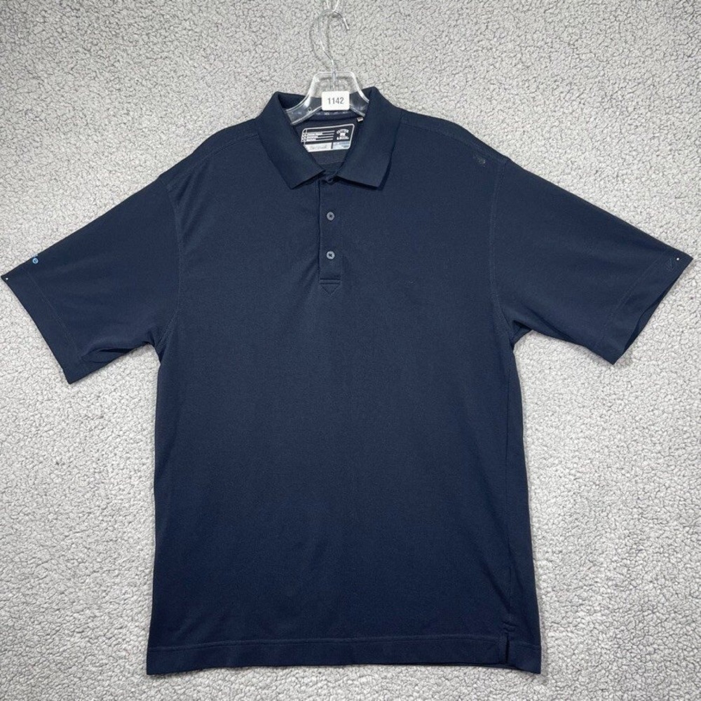 Cutter & Buck Polo Shirt Mens Medium Blue CB DryTec Performance‎ Golf Casual